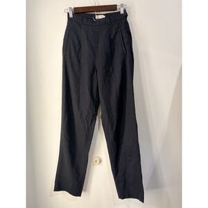 Incotex 1951 Italy Wool Stretch High Rise Dress Pants Charcoal Women's 26x29